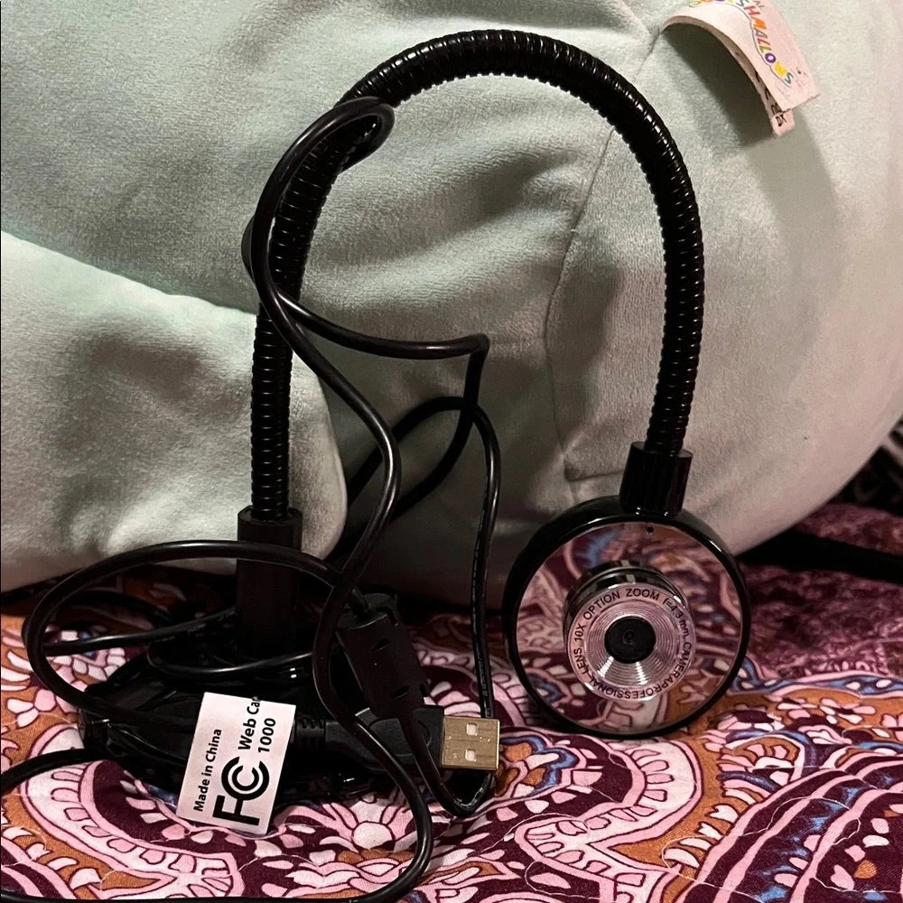 Flexible Black Webcam with USB Connection